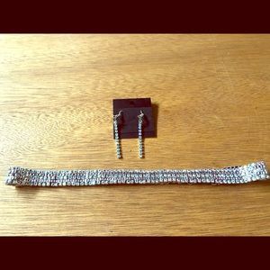 Crystal Choker with Matching Earrings